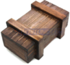 MeritLine.com - Small Magic Wooden Box w/ Secure Secret Drawer $2.99